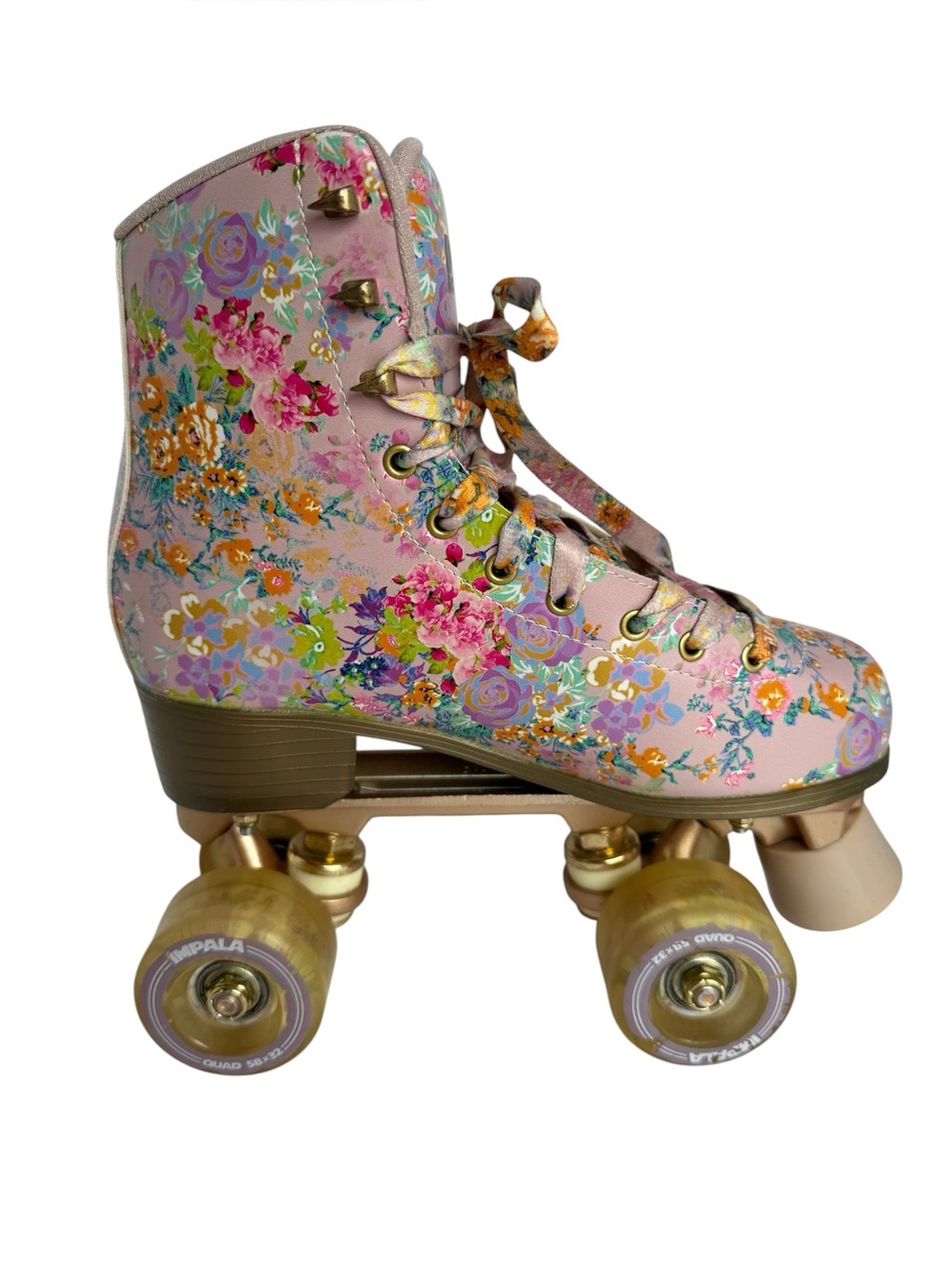 Impala x Cynthia Rowley Roller Skates Womens 6 Pink Floral Feminine Rollerskates